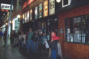 Fans line up in the rain to see The Wil Seabrook Band in NYC